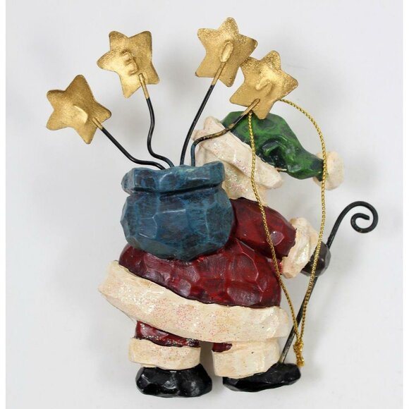 Costco Whimsical Christmas Ornament Santa Claus Stars Noel w/Box - Picture 4 of 7